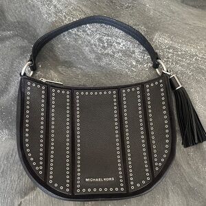 Michael Kors Black Studded Hobo Bag